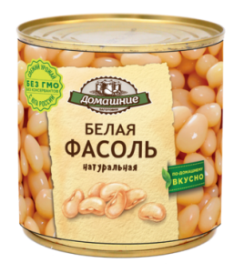 Фасоль белая натуральная ж/б 400г Домашние заготовки