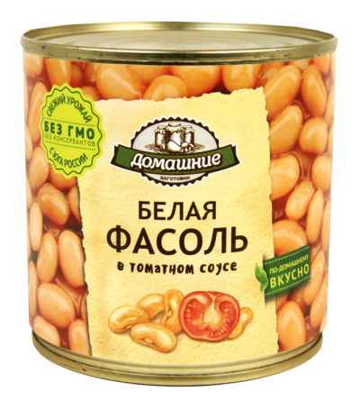 Фасоль белая в т/с ж/б 400г Домашние заготовки