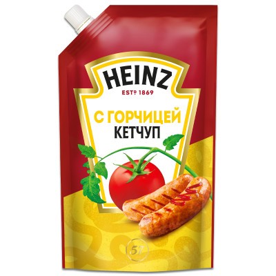 "HEINZ" Кетчуп с горчицей дой-пак 320 г
