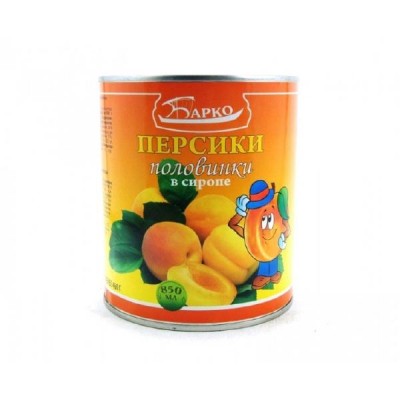 Персики половинки Барко 850мл ж/б