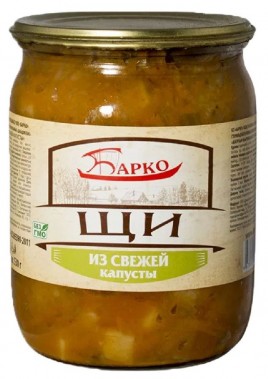 Щи из свежей капусты 500гр ст/б Барко