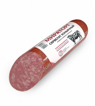 Колбаса Сервелат Коньячный в/к в/у 375гр Мираторг