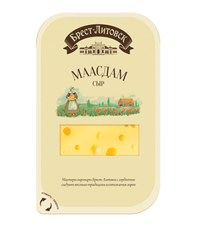 АКЦИЯ!!! БЗМЖ Сыр Брест-Литовский Маасдам 45% 130гр нарез.