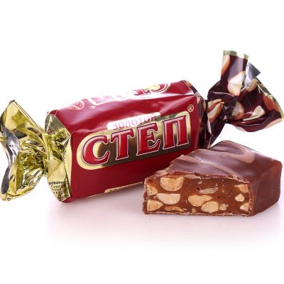 Конфеты Степ Золотой с орехом 1кг Славянка