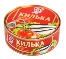 Килька Каспийская нразд. обжаренная в т/с 5 Морей 240г ж/б