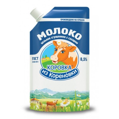 БЗМЖ Молоко сгущенное с сахаром "Коровка из Кореновки" 8,5% 270г
