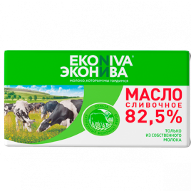 БЗМЖ Масло сливочное 82,5% 180гр Эконива