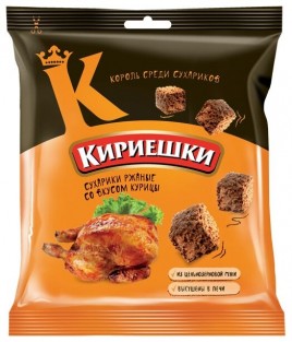 Сухарики Кириешки ржан. 40г Курица