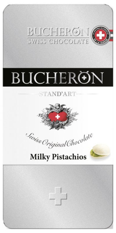 Шоколад молочный с фисташками Бушерон 100гр./Bitter/ж/уп.