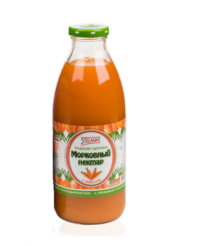 Нектар Морковный с мякотью 1л ст/б Стэлмас