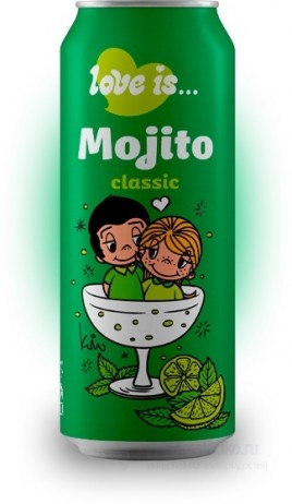 Напиток б/а Мохито классический Love is газ 450м ж/б