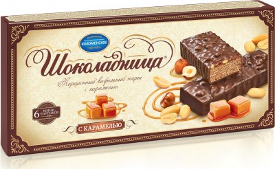 Торт вафельный Шоколадница с карамелью Коломенское 180г