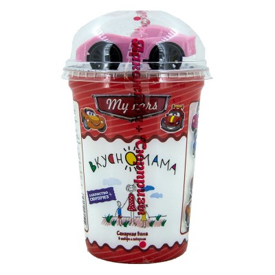 Сахарная вата с подарком Вкусномама  My cars 30г