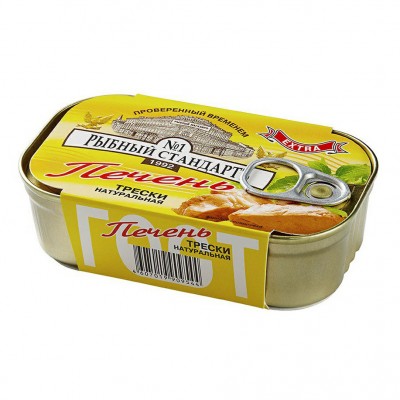 Печень трески Рыбный стандарт 115гр ж/б