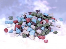 Набор подарочный "Драже шоколадные камушки 80гр + чай 50гр"