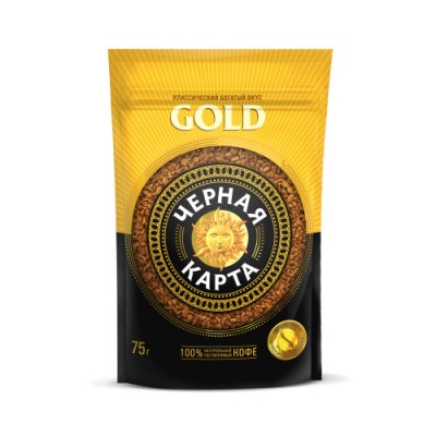 Кофе Черная карта  Gold 75г м/у