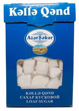 Сахар кусковой твердый 750гр картон АзерШекер