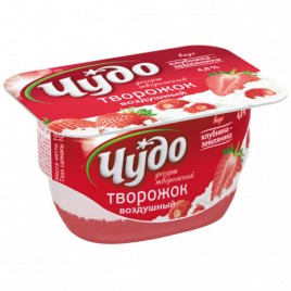 БЗМЖ Десерт твор. клубника земляника Чудо 4,2% 100г