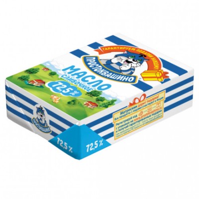 БЗМЖ Масло сливочное крест. Простоквашино 72,5% 180г