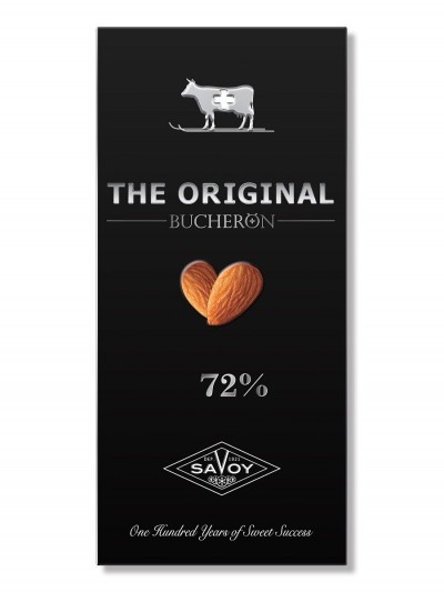Горький шоколад Бушерон с миндалем 90гр К