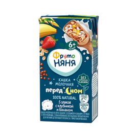Кашка ФрутоНяня 5злаков с клубникой и бананом 200г