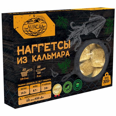 Наггетсы из кальмара 300гр AURORA