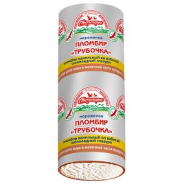 Мороженое пломбир ванильный со взбитой шок. глазурью Трубочка 80г Свитлогорье