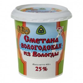 БЗМЖ Сметана "Вологодская" из Вологды 25% 400г
