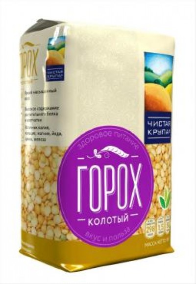 Чистая крупа Горох колотый 800гр