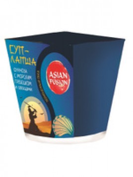 Суп-лапша ASIAN FUSION Фунчоза с морским гребешком и овощами 72гр картон