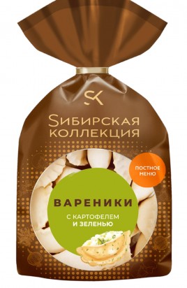Вареники с картофелем и зеленью Постное меню 700г. Сибирская Коллекция