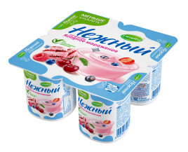 БЗМЖ Йогурт Кампина Нежный Ягодное мороженое 1,2% 100г