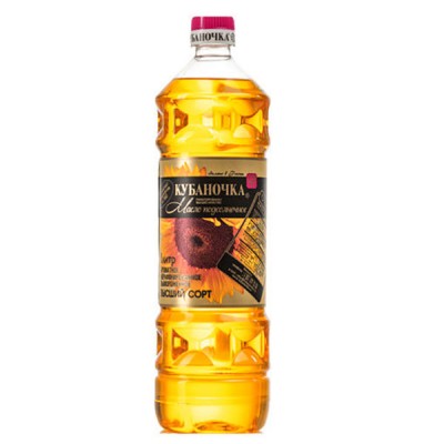 Масло подсолнечное Кубаночка нераф 1л