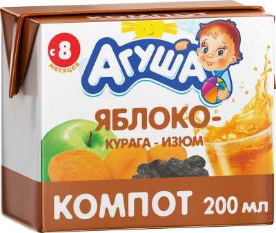 Компот из/кур/яб Агуша т/п 200 мл