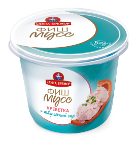 Паста из тресковый рыб "Фиш-мусс" креветка + творожный сыр 140гр пл/б Санта Бремор
