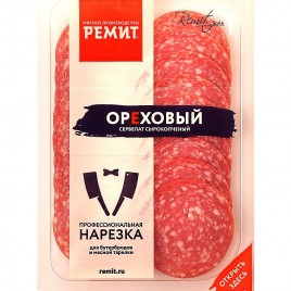 Сервелат Ореховый с/к в/у нарезка 70гр Ремит