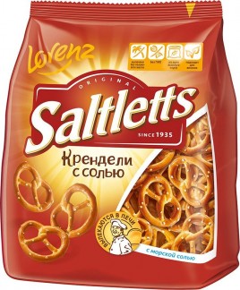 Крендельки Saltletts с морской солью 150г