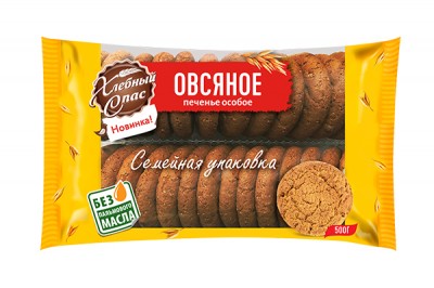 Печенье Особое овсяное сдобное 500гр  Хлебный Спас