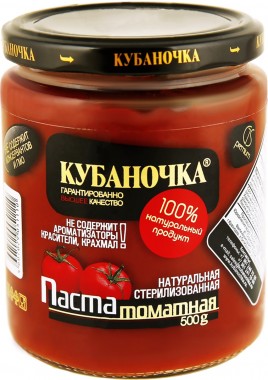 Томатная паста Кубаночка 500г с/б