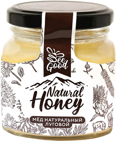 Мед натуральный луговой 330гр Bee Good КДВ ст/б