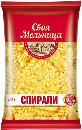 Своя Мельница Макароны Спирали 400гр