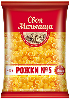 Своя Мельница Макароны рожки 400гр
