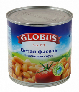 Фасоль белая в т/с Глобус 400г.