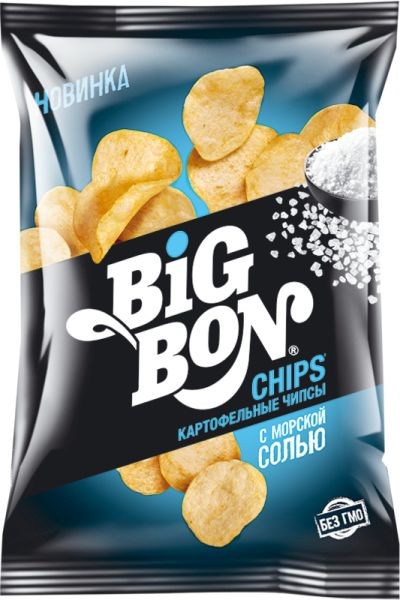 Чипсы Биг Бон с морской солью 75гр