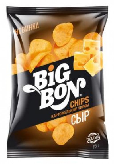 Чипсы Биг Бон со вкусом сыра 75гр