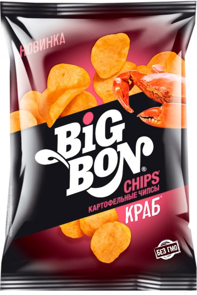 Чипсы Биг Бон со вкусом краба 75гр