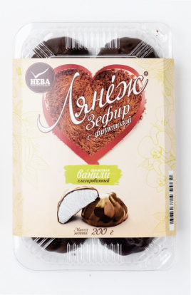 Зефир "Лянеж" на фруктозе ваниль 200гр.