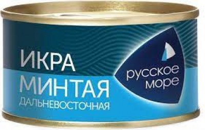 Икра минтая Люкс дальневосточная 130 г ж/б Русское море