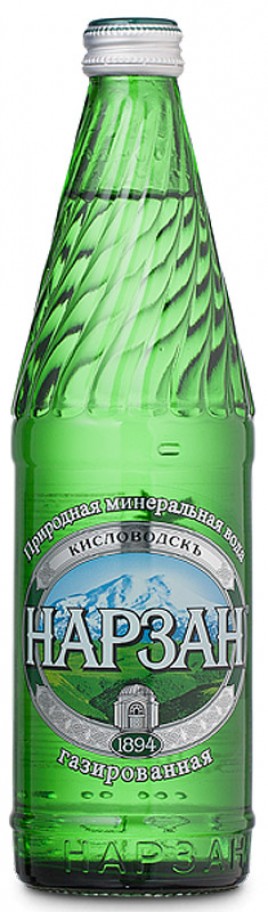 Вода мин.леч-стол. Нарзан газ. с/б 0,5л