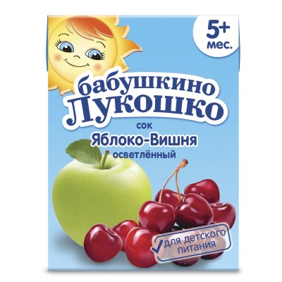 Бабушкино Лукошко Сок 0,2л яблоко-вишня